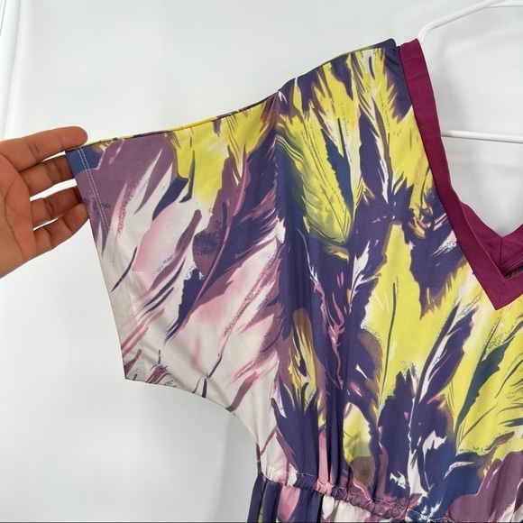 Jonathan Martin abstract print dress belted 10 - Picture 4 of 12